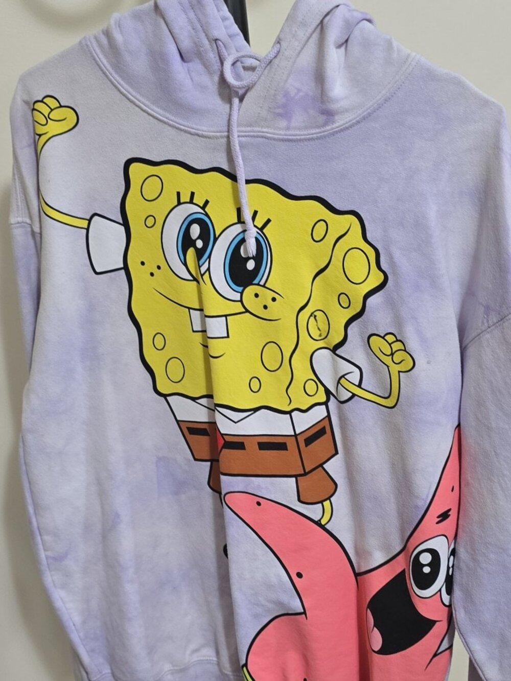 SpongeBob SquarePants & Patrick Star Purple Tie-Dye Hoodie